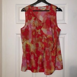 Colorful Ann Taylor LOFT Sleeveless Blouse